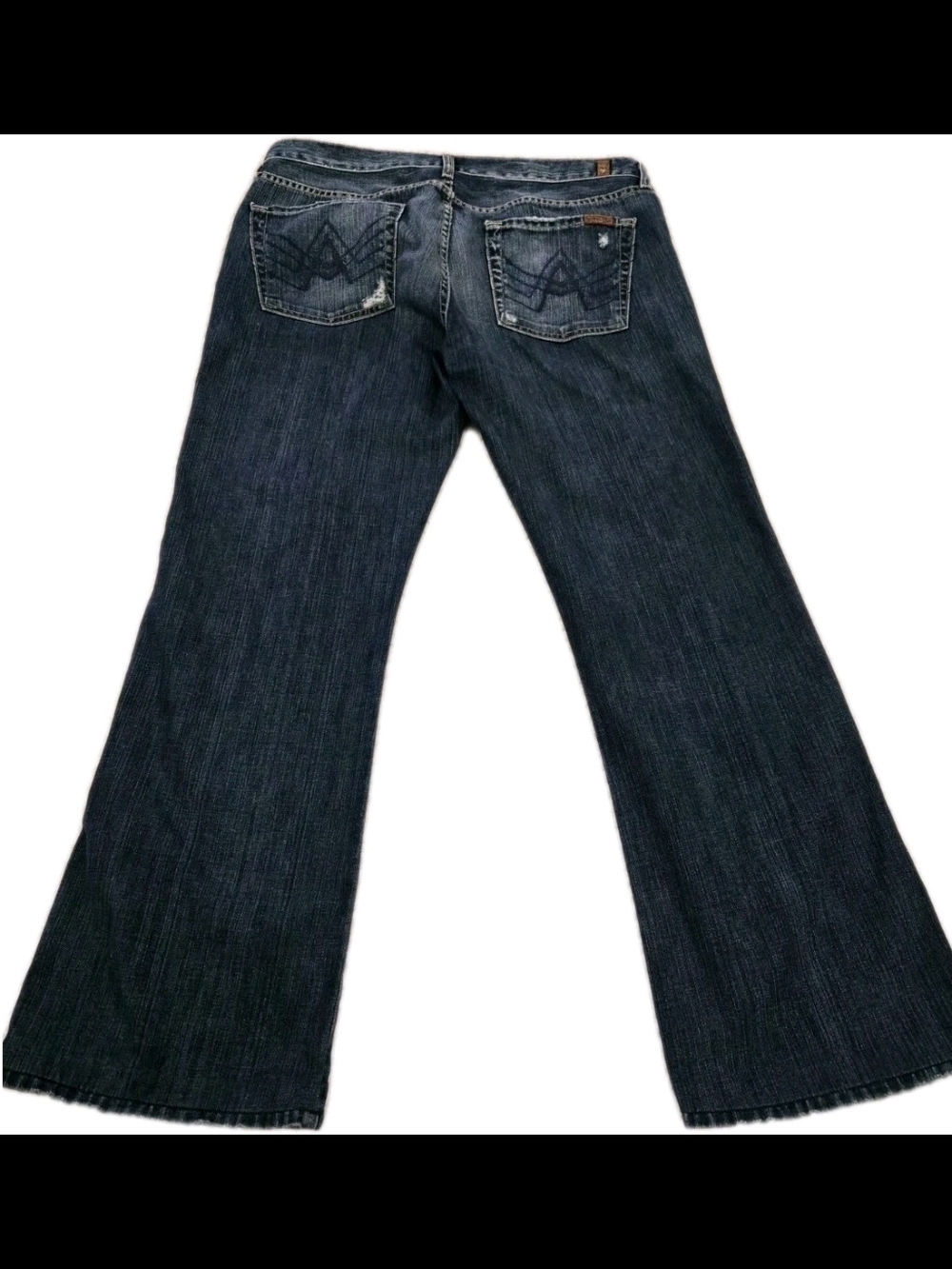 Seven For All Mankind A Pocket Boot Jeans Womens 33 Dark Wash USA - Picture 2 of 13